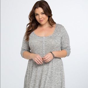 Torrid knit Henley skater dress